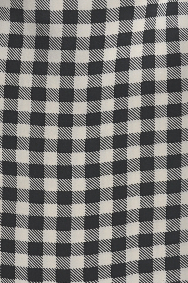 Monochrome Checks Silk Cravat - KITOKO