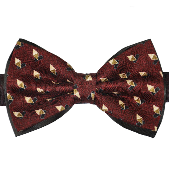 Diamonds Print Silk Bow Tie - KITOKO