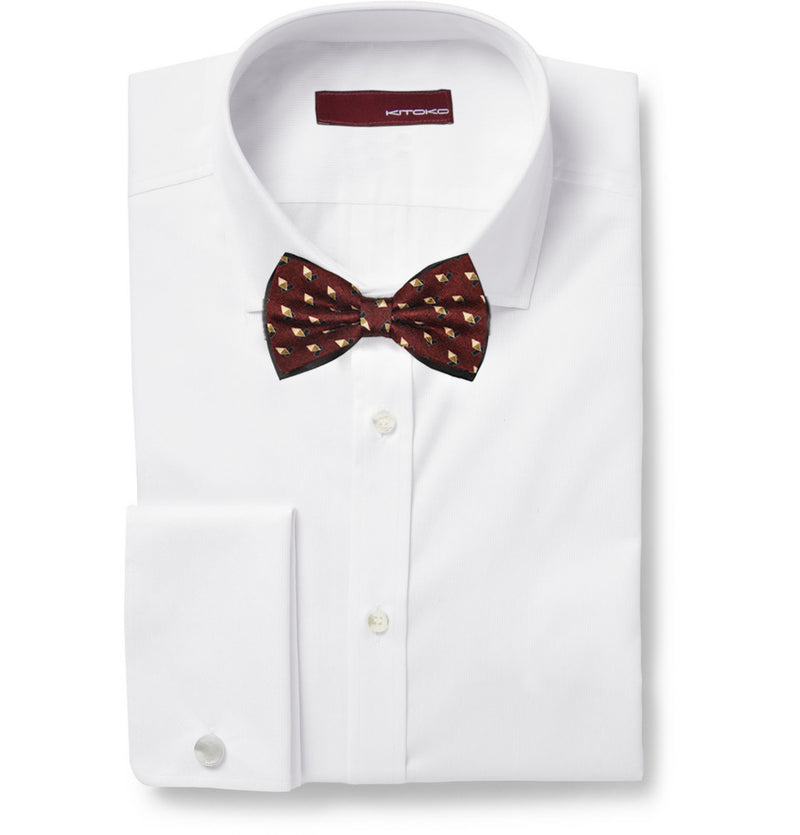 Diamonds Print Silk Bow Tie - KITOKO