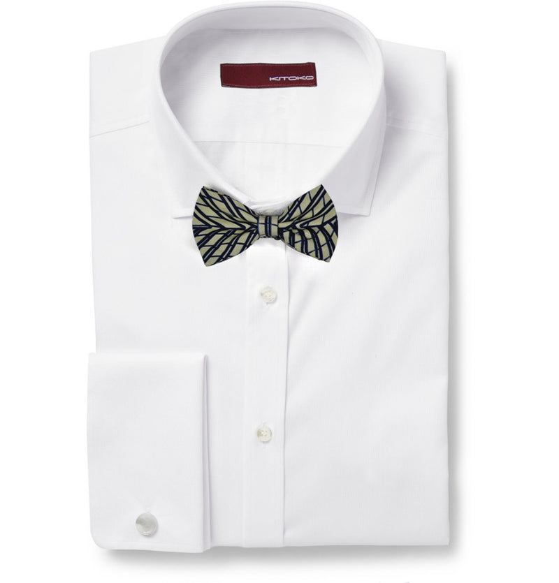 Khaki Wax Bow Tie - KITOKO