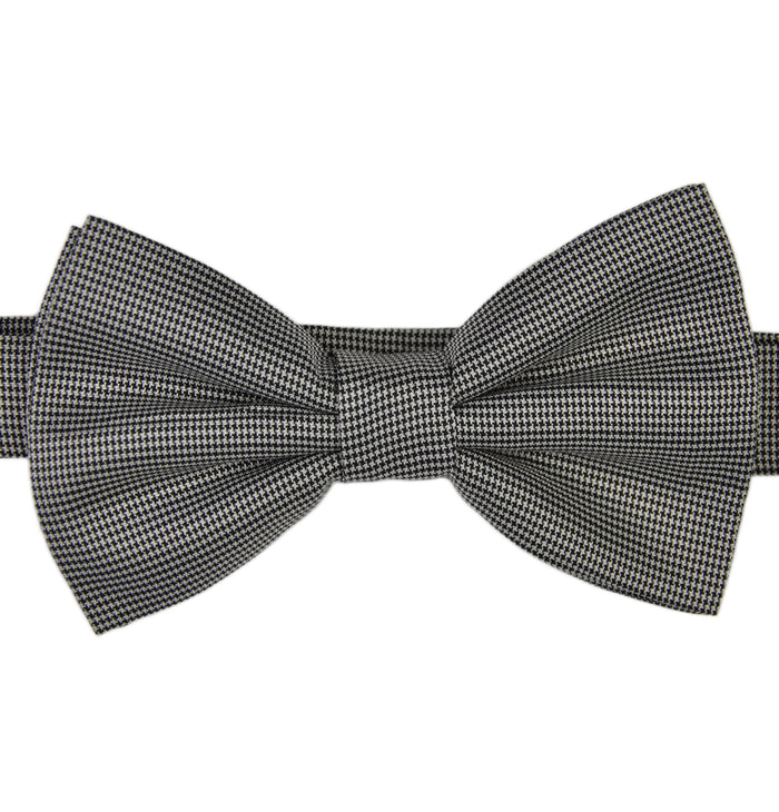 Puppytooth Black Bow Tie - KITOKO