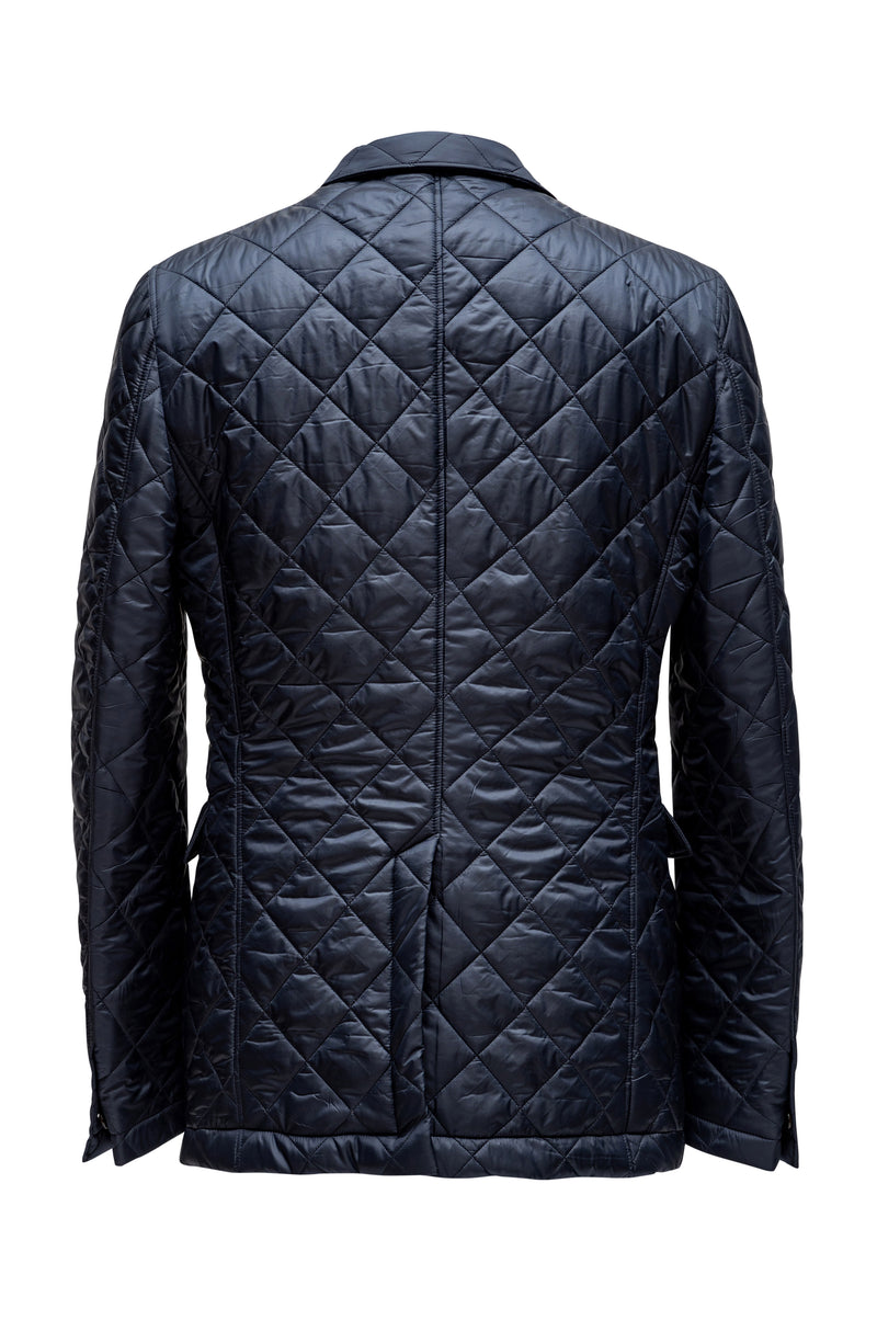 navy quilted jacket | KITOKO